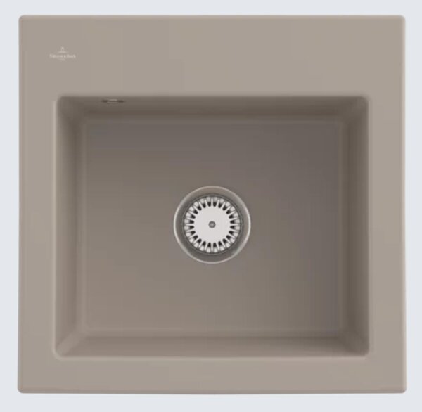 Lavello Villeroy&Boch, lavello da cucina Subway 50 S Almond 525x510 mm, larghezza mobile sottolavello 50 cm