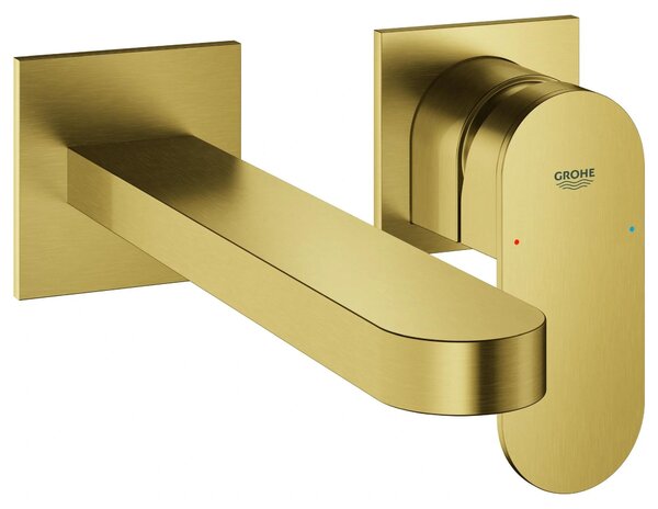 Miscelatore per lavabo Grohe, serie Plus, montaggio a parete, estensione 203 mm, colore Cool Sunrise, 1 pz