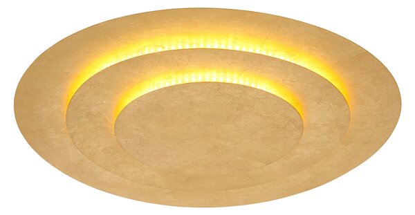 Globo Lighting plafoniera in metallo color oro, LED