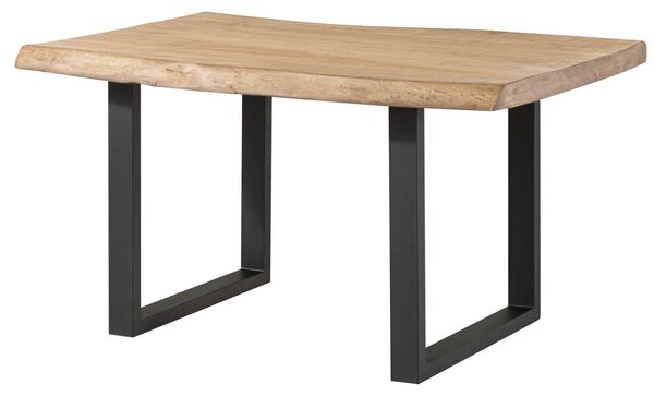 MASSIVMOEBEL24 | FREEFORM 5 tavolo da pranzo in legno di mango - verniciato beige / gambe in ferro U antracite matt 140x90