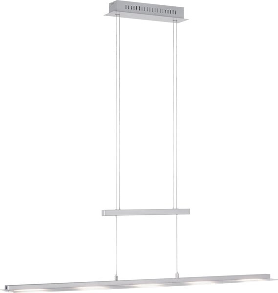 Selltec LED lampada a sospensione NELE 130 cm regolabile in altezza, CCT, dimmerabile, interruttore a sensore argento Soggiorno, sala da pranzo, cucina 15880055, 15880013