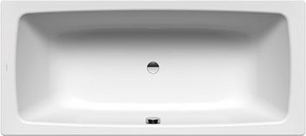 VIGOUR Clivia vasca salvaspazio in acciaio bianco 170 x 75 cm, bianco
