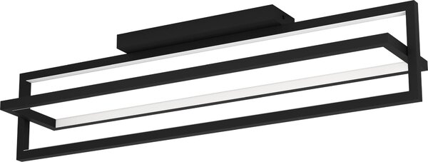 Eglo 900465 SIBERIA Plafoniera LED 34W 780x160mm bianco nero colore luce regolabile dimmerabile