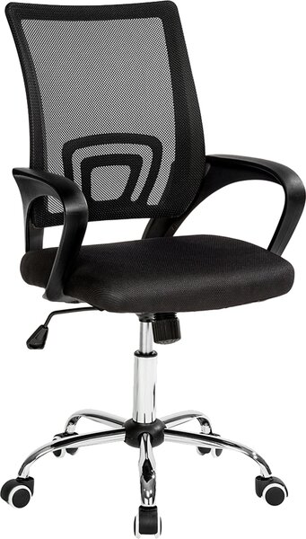 Tectake® Marius sedia da ufficio di forma ergonomica con supporto lombare girevole a 360°