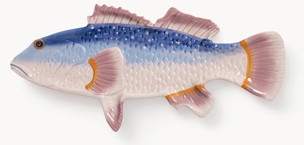 Piatto da portata in dolomite dipinto a mano Fish