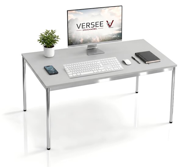 Scrivania / tavolo da conferenza VERSEE VST1 120x60 cm grigio chiaro - regolabile in altezza, stabile