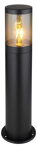 Lampada da terra a LED, giardino, acciaio inox, IP44, fumé, H 50cm