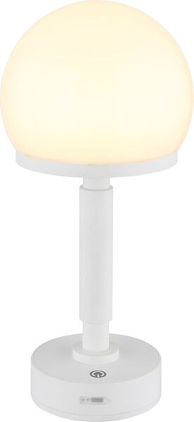 Lampada da tavolo cordless con batteria ricaricabile Touch Dimmer Lampada da tavolo dimmerabile Bianco 21034W