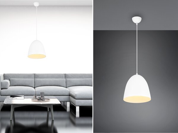 Lampada a sospensione TILDA bianca 1xE27x40W in metallo, dimensioni: 150x25x25 cm, IP20, RL