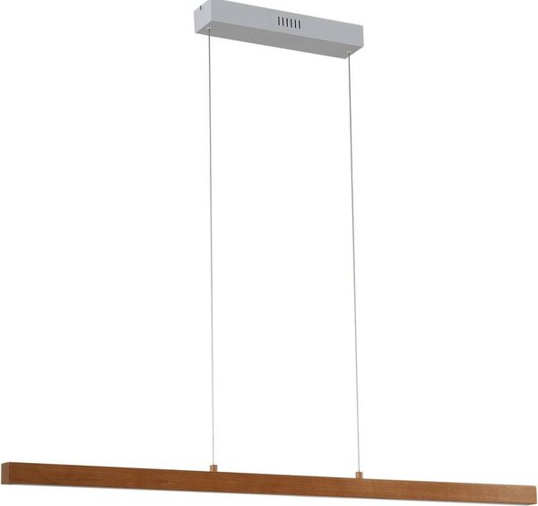Lucande LED a sospensione Nihalo, legno, 122 cm, dimmerabile, CCT