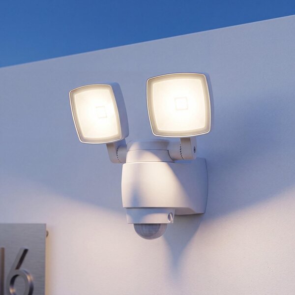 LED luce esterna rilevatore di movimento bianco IP44 resistente alle intemperie AMINA facciata faretto lampada da parete casa ingresso