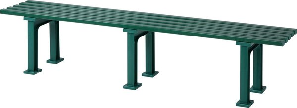 Panchina da giardino Kuba | 4 posti | Verde | HxLxP 42x200x37cm | Plastica resistente agli agenti atmosferici e ai raggi UV | Panchina da parco Panchina da esterno Balcone da giardino Terrazza