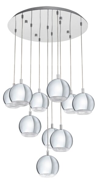 Eglo 95914 Conessa lampada a sospensione a 10 luci cromo chiaro
