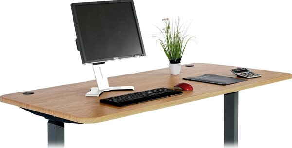 Piano di lavoro HWC-D40 per scrivanie, piano di lavoro, 160x80cm MVG ~ struttura marrone