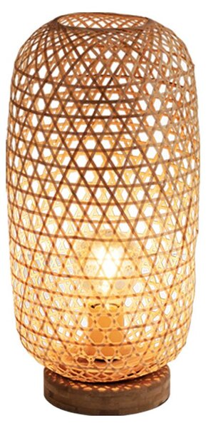 Lampada da tavolo, intreccio in bambù, altezza 46 cm