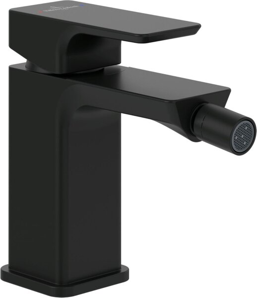 V&B Miscelatore monocomando per bidet Subway con set di scarico a tirante da 3,0 m, nero opaco