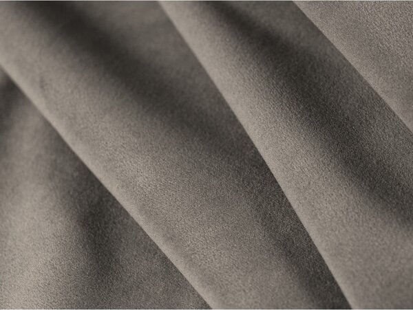 Poggiapiedi grigio con rivestimento in velluto Jodie – Micadoni Home