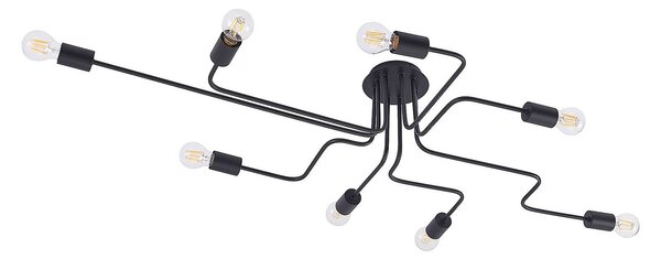 Plafoniera Lindby Elimar, 136 cm, 8 luci, metallo, E27