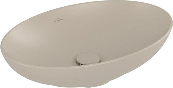 Villeroy & Boch Loop&Friends - Lavabo da appoggio, 560x380 mm, senza sfioratore, CeramicPlus, Almond 4A4701AM