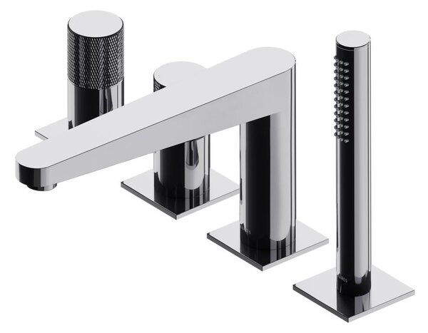 Omnires CONTOUR CT8032CR Miscelatore per vasca a 4 fori, cromato