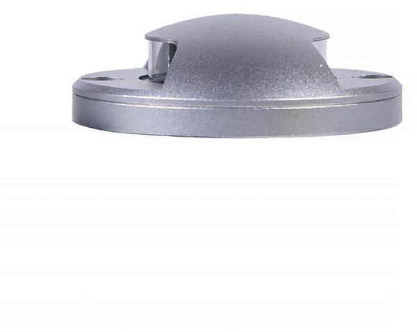 Segnapasso calpestabile Led 12V 4W a superfice Rotondo Doppia emissione Argento IP65 Bianco neutro 4000K Wisdom
