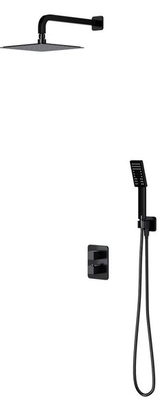 Omnires PARMA SYSPM11BL Set doccia da incasso con miscelatore termostatico, nero opaco