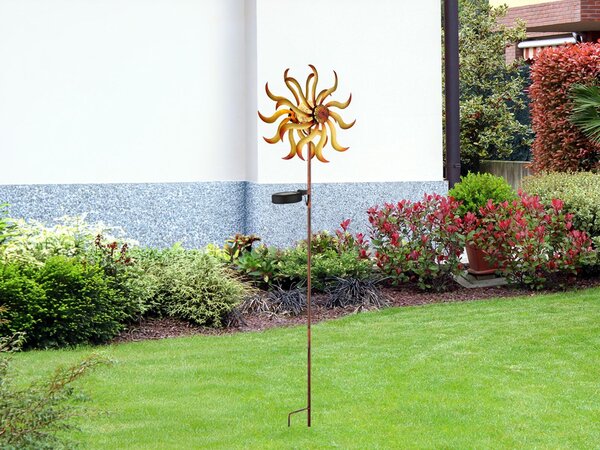 Luce solare lampada solare da giardino all'aperto globo terracqueo picco vento ruota solare 36573