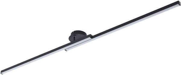 Lindby Plafoniera LED Aurendor, 135 cm, nero, metallo