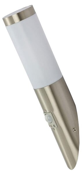 Lampada da parete a LED, sensore di movimento, acciaio inossidabile, H 41 cm, BOSTON