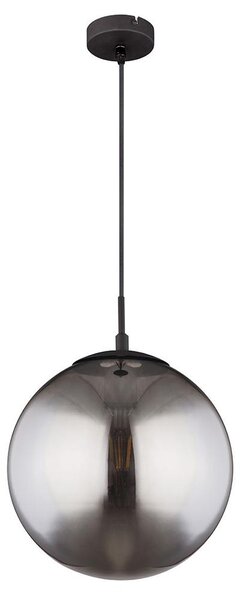 Lampada a sospensione, vetro, effetto fumo, nero opaco, 30 cm
