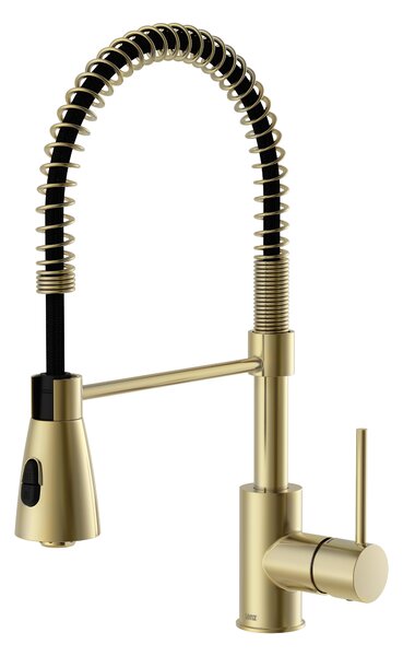 Miscelatore da cucina Lenz KALANI² oro - getto a pendolo professionale, 2 modalità di getto, orientabile a 360°, antimpronta, installazione EasyFix 46070341