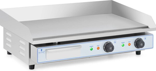 Expondo Royal Catering Doppia piastra elettrica - 730 x 400 mm - - liscia - 2 x 2.200 W