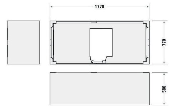 Supporto vassoio D-NEO per 700476, 1800x800 mm per 700476, 1800 x 800 mm