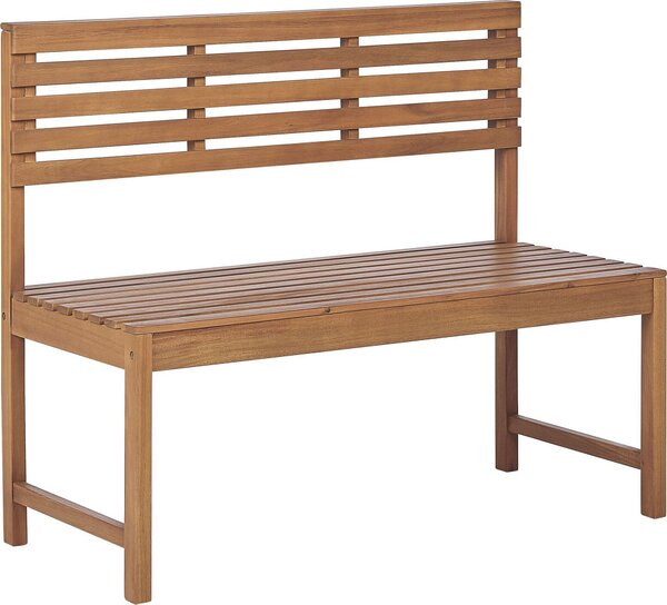 BELIANI Panchina da esterno in legno di acacia 50 x 110 cm 2 posti resistente alle intemperie piccolo cortile