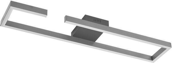 Lucande Plafoniera LED Yvor, 100 cm, nero, alluminio