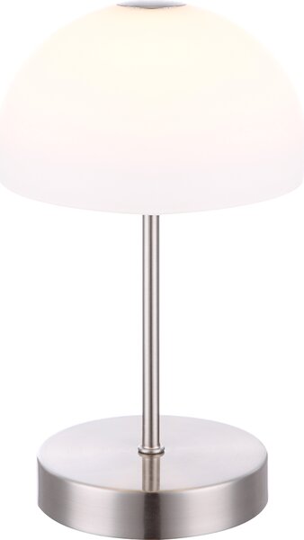 Globo Lighting lampada da tavolo in metallo nichel opaco, LED