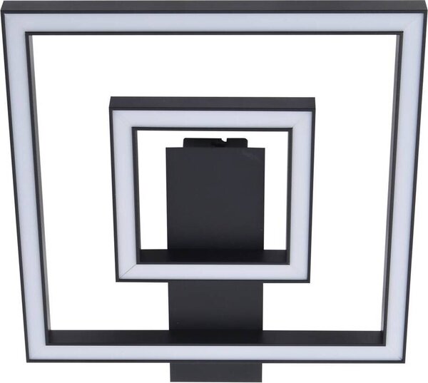 Lindby Plafoniera LED Madamo, nero, 30 cm, 3000K, alluminio