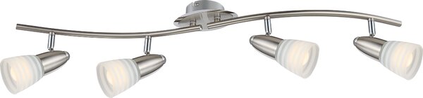 Globo Lighting Faretto LED in metallo cromato, 4x E14 LED