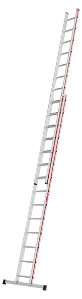 Scala a sfilo Hymer, in due sezioni, 2x14 pioli, lunghezza 4,02 / 7,10 m, altezza massima di raggiungimento 7,90 m, peso 16,5 kg