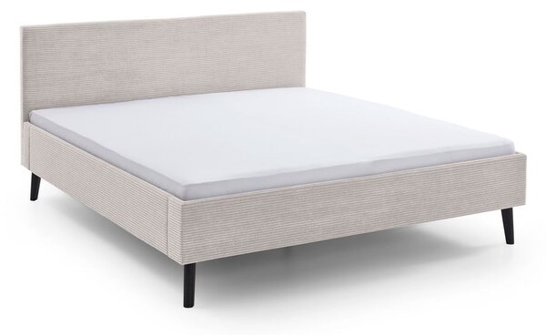 Letto matrimoniale imbottito beige rete non inclusa 180x200 cm Avola – Meise Möbel
