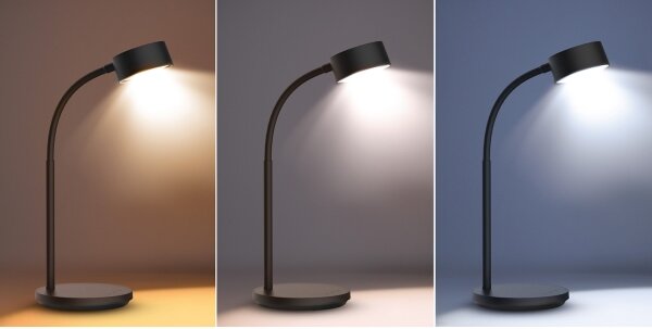 Solight WO3000-B- Lampada da tavolo LED dimmerabile LED/4,5W/5V 3000/4000/6500K nero
