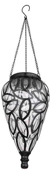 Lampada a sospensione solare a LED, a forma di goccia con decorazioni, H 50 cm