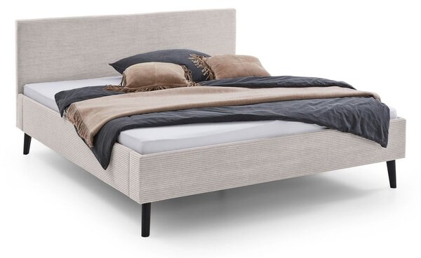Letto matrimoniale imbottito beige rete non inclusa 180x200 cm Avola – Meise Möbel