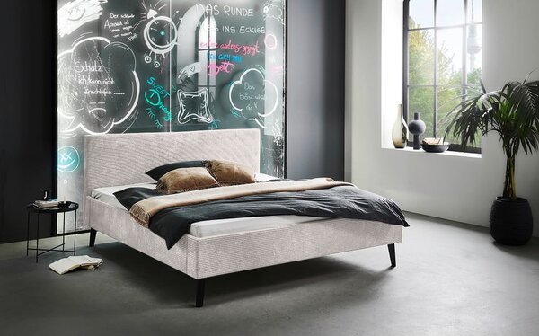Letto matrimoniale imbottito beige rete non inclusa 180x200 cm Avola – Meise Möbel