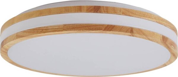 Lampada da soffitto a LED Lindby Emiva, Ø 40 cm, legno chiaro, CCT