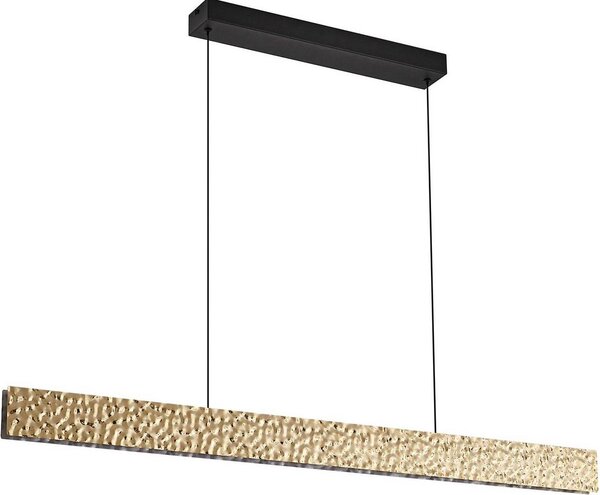 Lucande LED, lampada a sospensione Nivara, 117 cm, oro, metallo