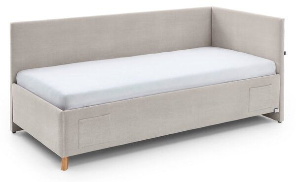 Letto da bambini con sponde beige imbottito con contenitore con rete inclusa 90x200 cm Cool – Meise Möbel