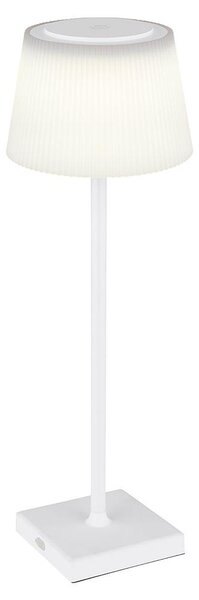 Lampada da tavolo a LED, touch dimmer, batteria ricaricabile USB, bianco, H 38 cm, IP44