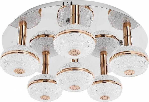 KLAUSEN GENESIS 6 KL 6709 - Apparecchio da soffitto 6xG9 - Design moderno Ø63cm, Cromo/Metallo, Illuminazione interna