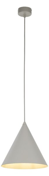 Lampada a sospensione in metallo D: 25 cm H: max. 160 cm Beige E27 rotonda Design retrò